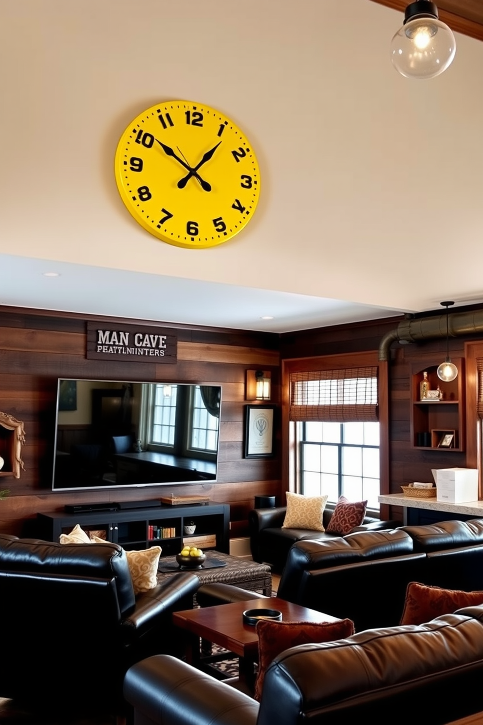 Yellow Man Cave Design Ideas 13