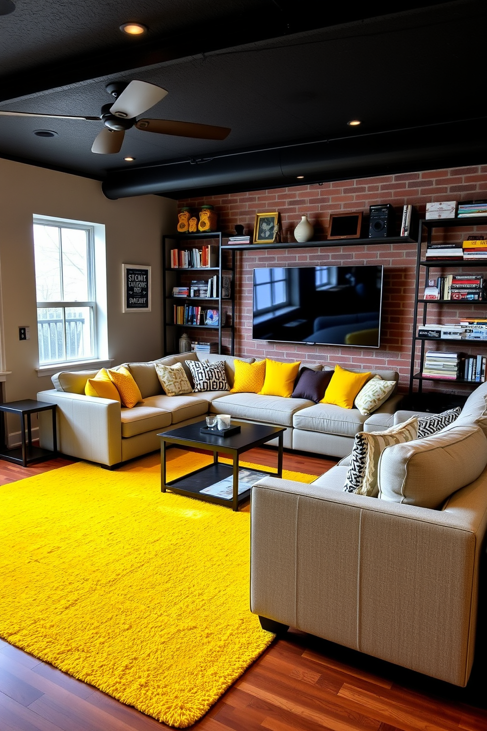 Yellow Man Cave Design Ideas 3