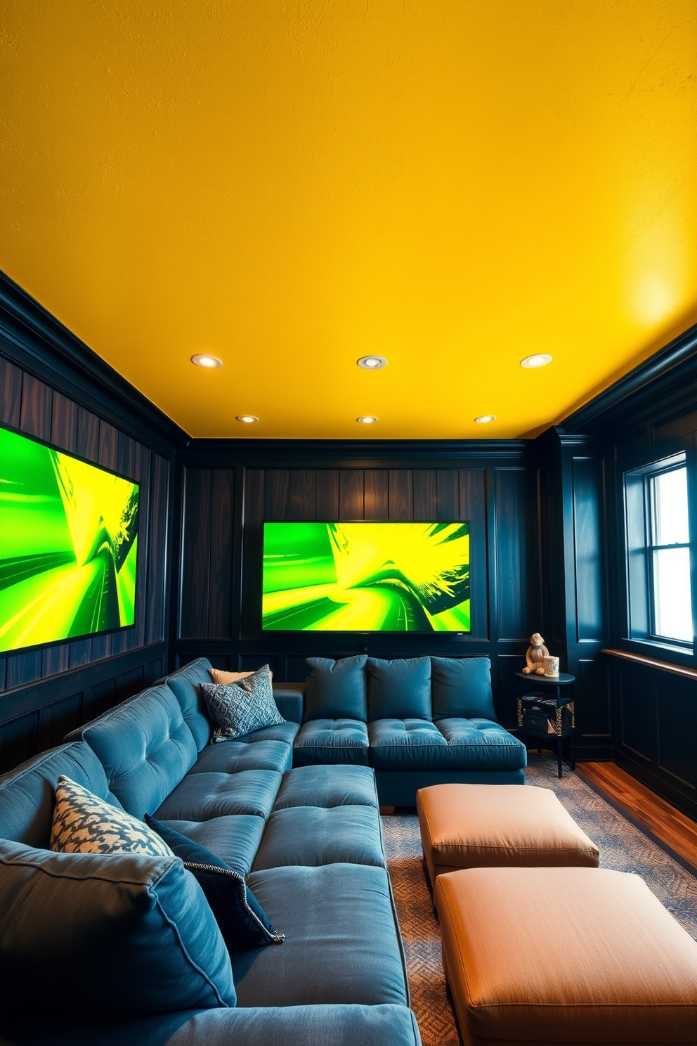 Yellow Man Cave Design Ideas 6