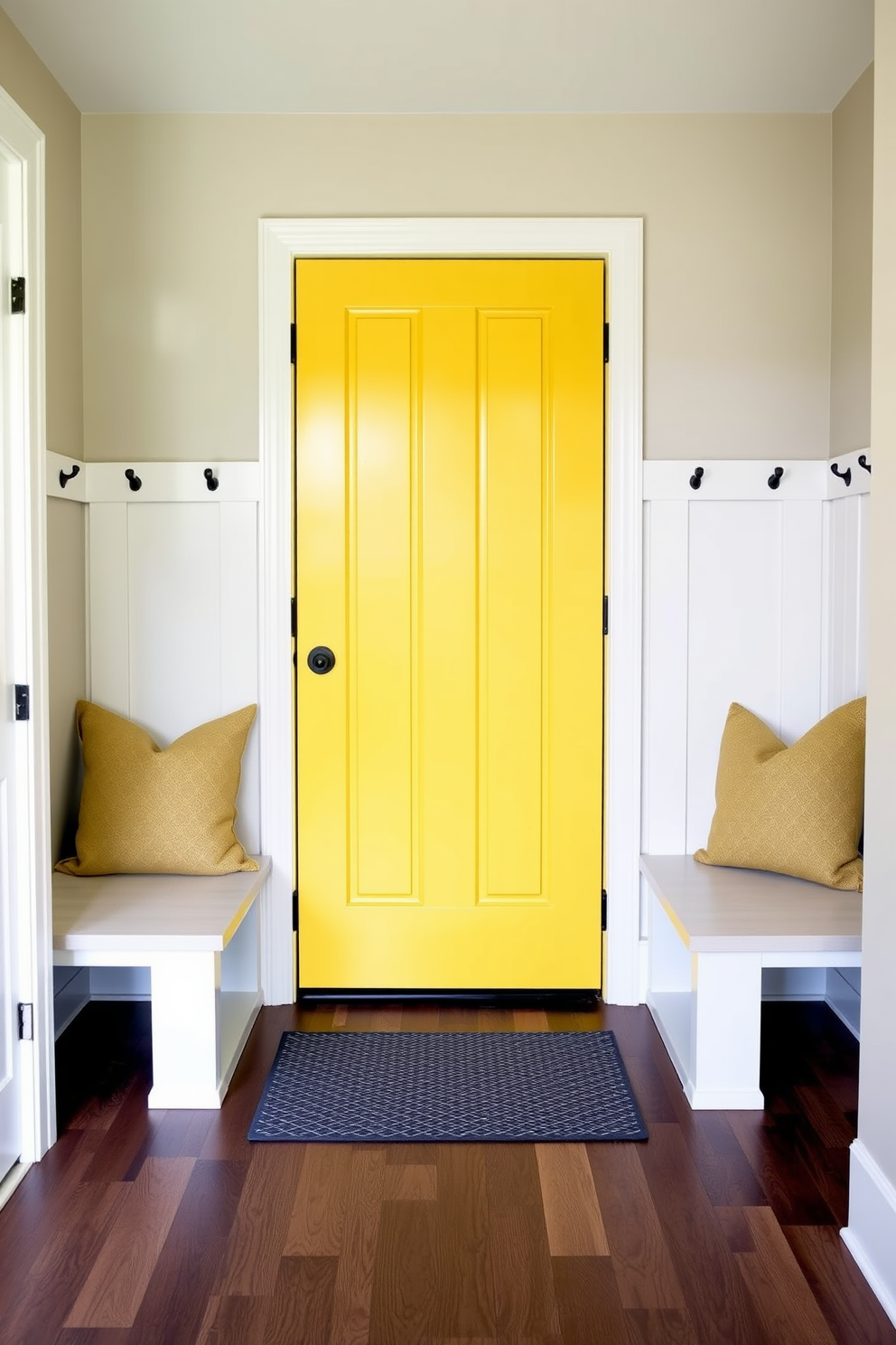 Yellow Mudroom Design Ideas 12