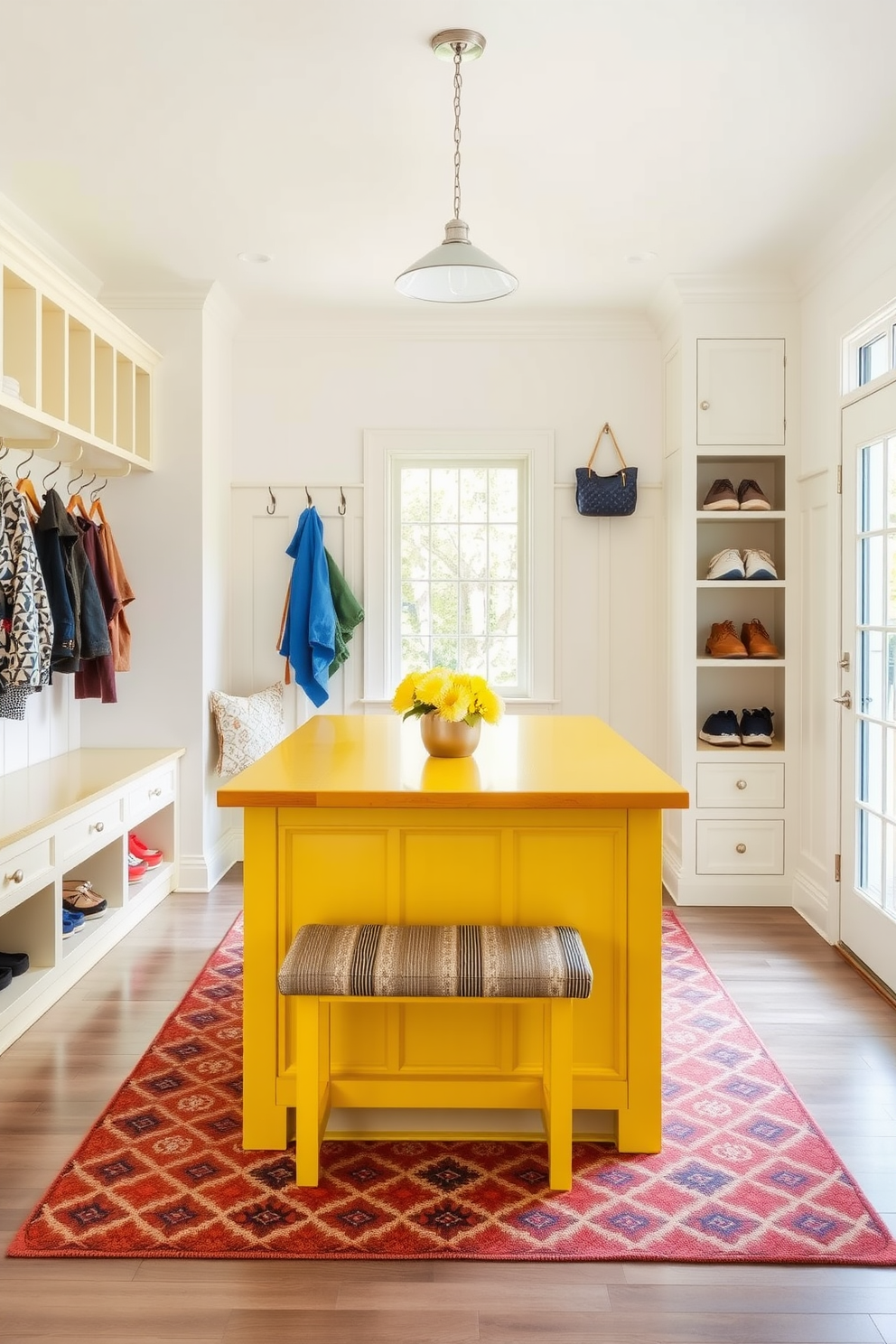 Yellow Mudroom Design Ideas 14