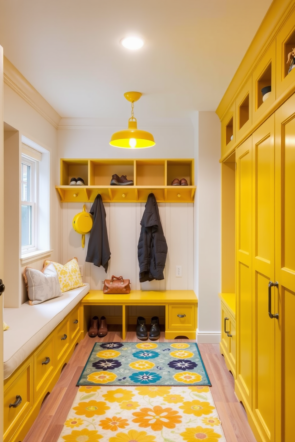 Yellow Mudroom Design Ideas 16