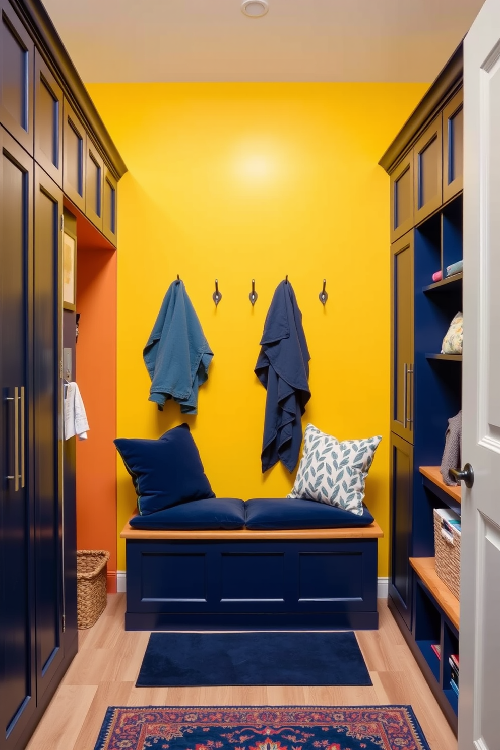 Yellow Mudroom Design Ideas 17