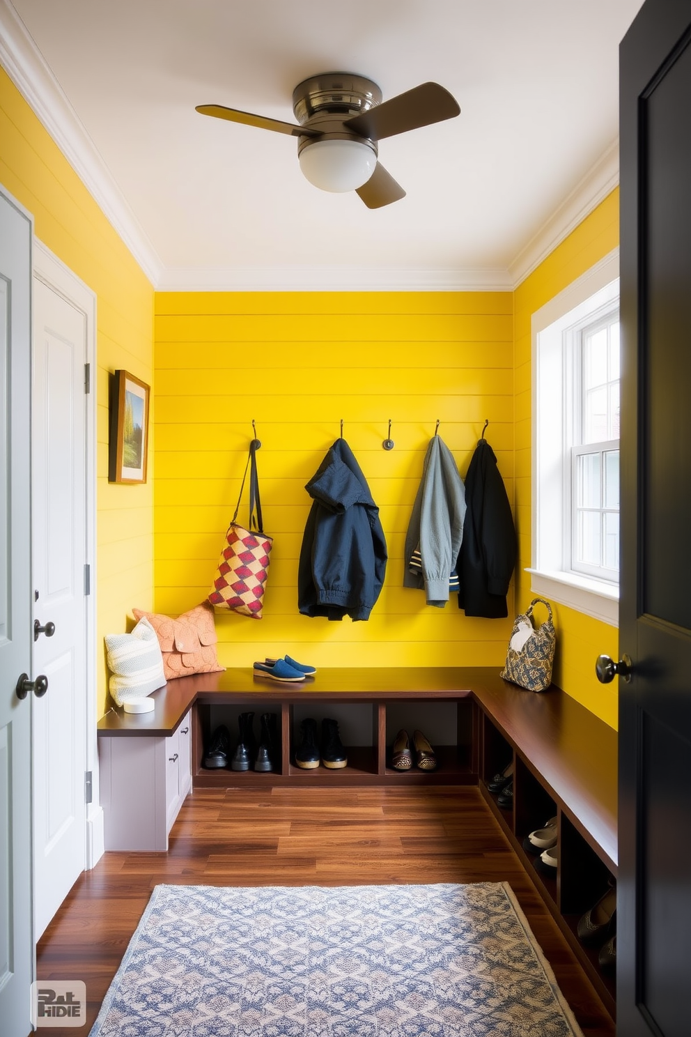 Yellow Mudroom Design Ideas 18