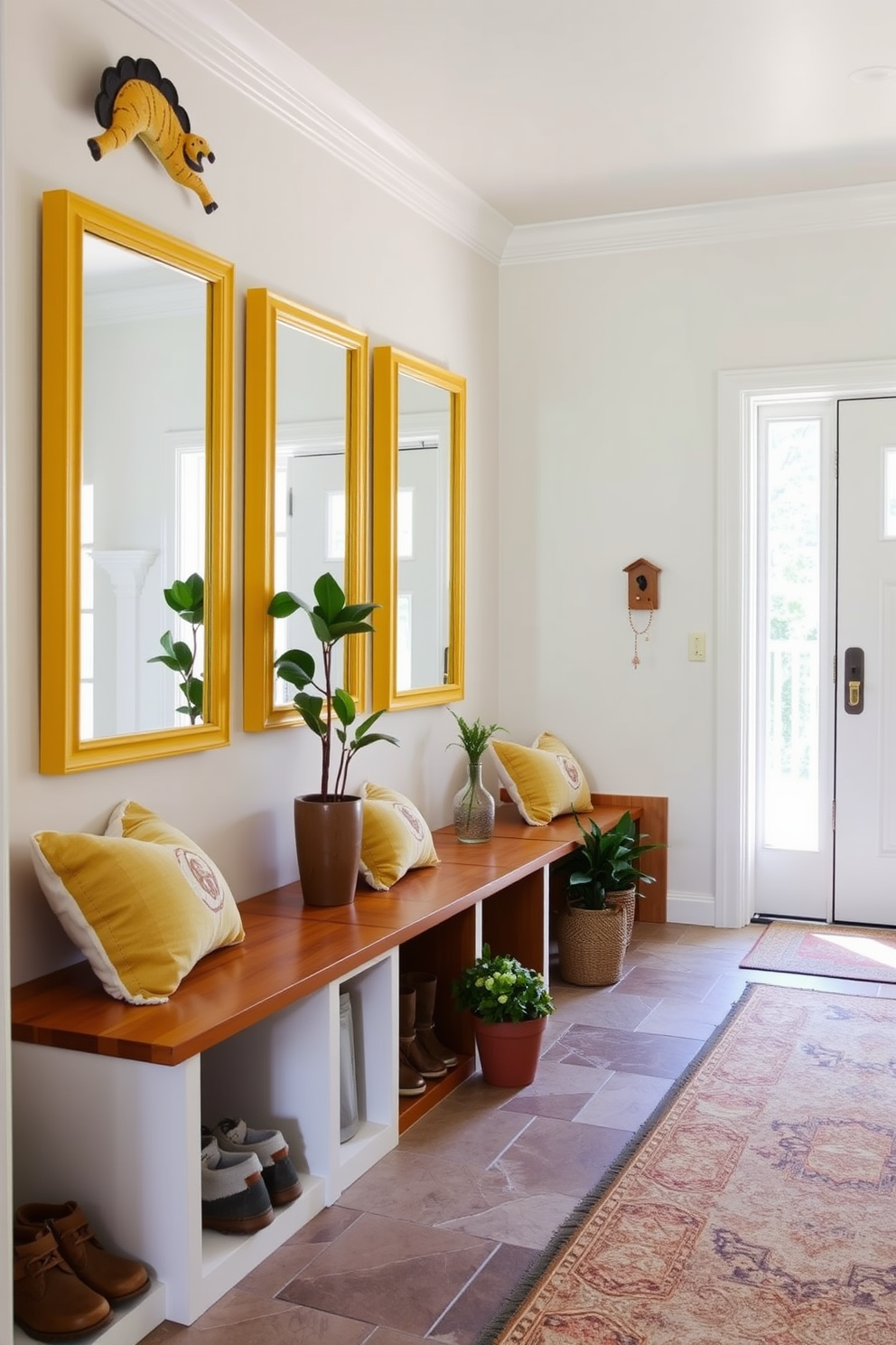 Yellow Mudroom Design Ideas 20