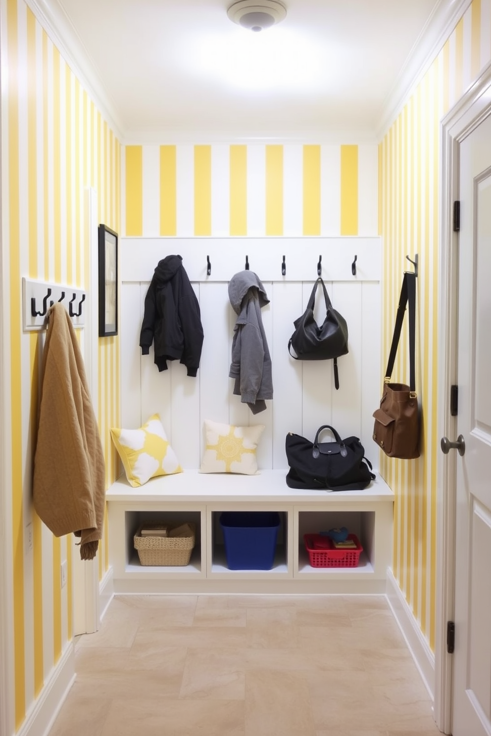 Yellow Mudroom Design Ideas 21