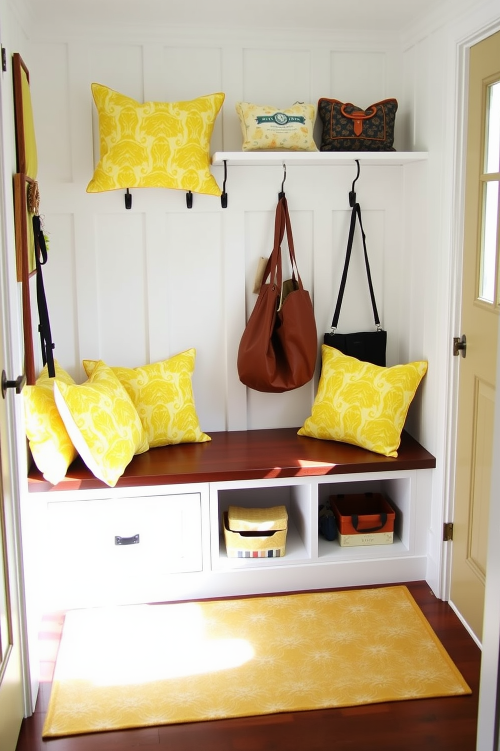 Yellow Mudroom Design Ideas 22