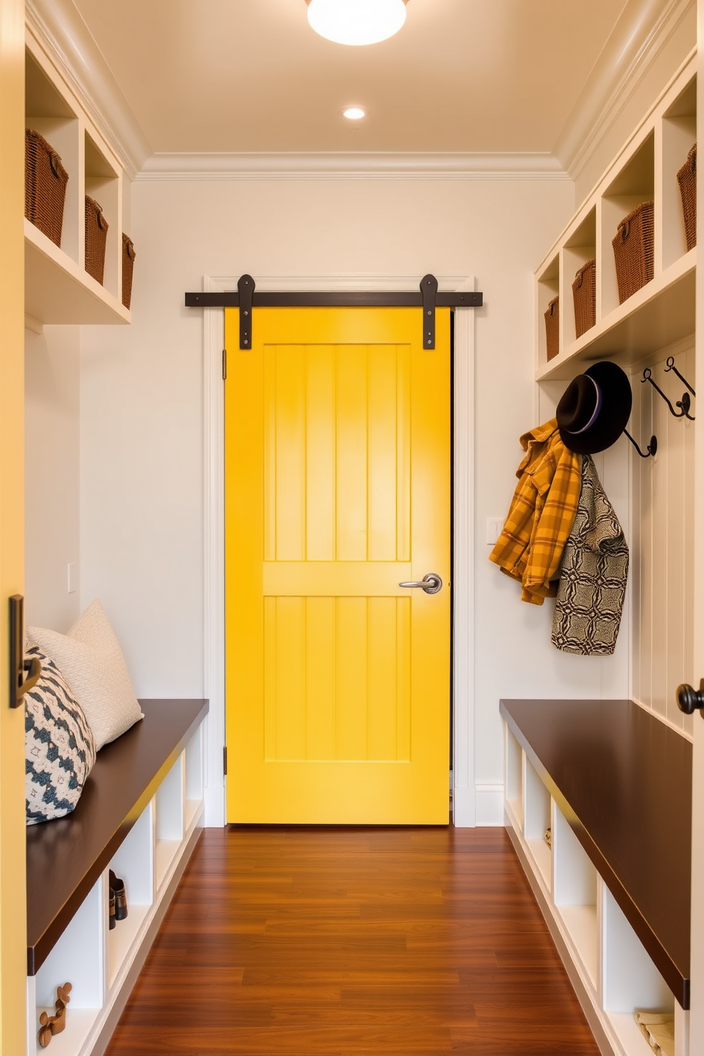 Yellow Mudroom Design Ideas 23