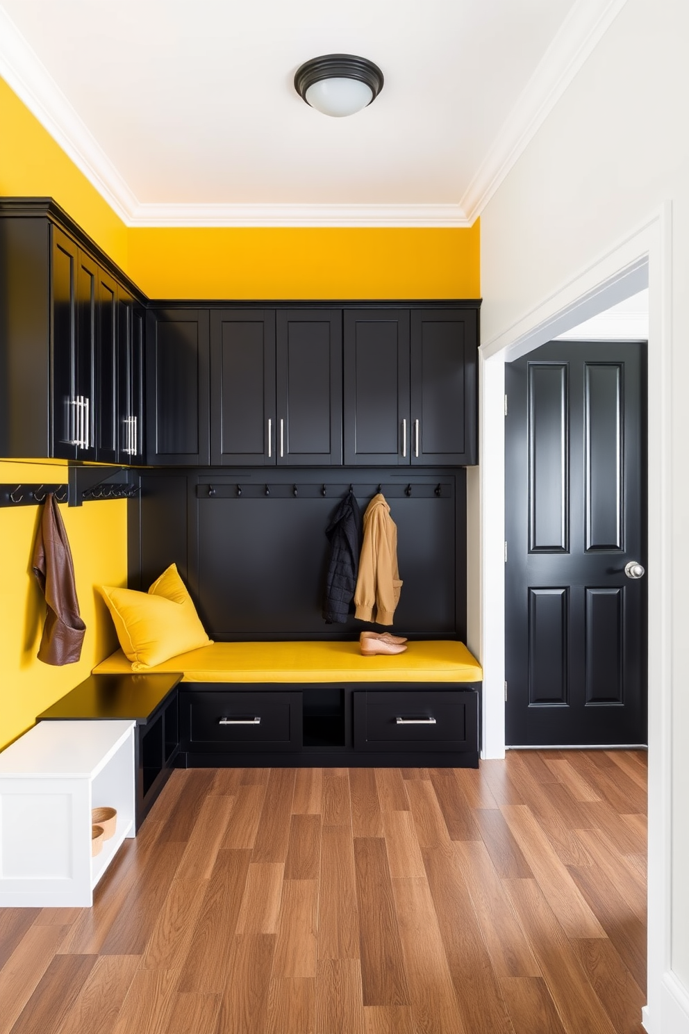 Yellow Mudroom Design Ideas 27