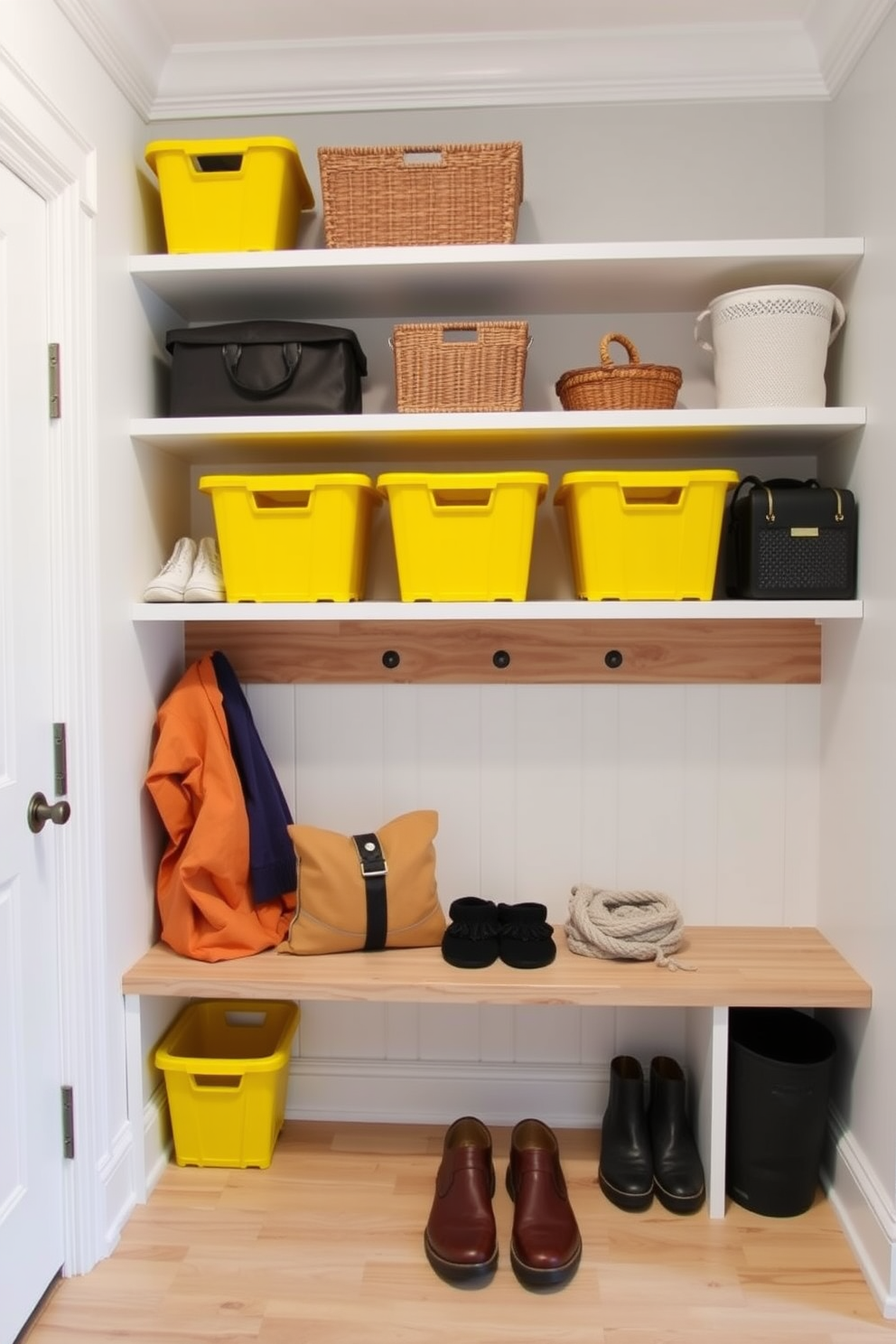 Yellow Mudroom Design Ideas 4