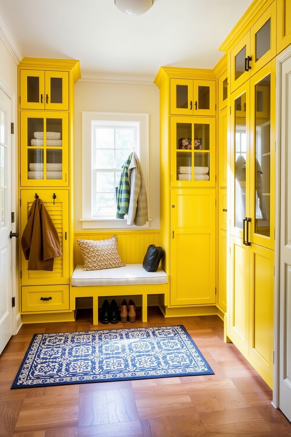 Yellow Mudroom Design Ideas 5