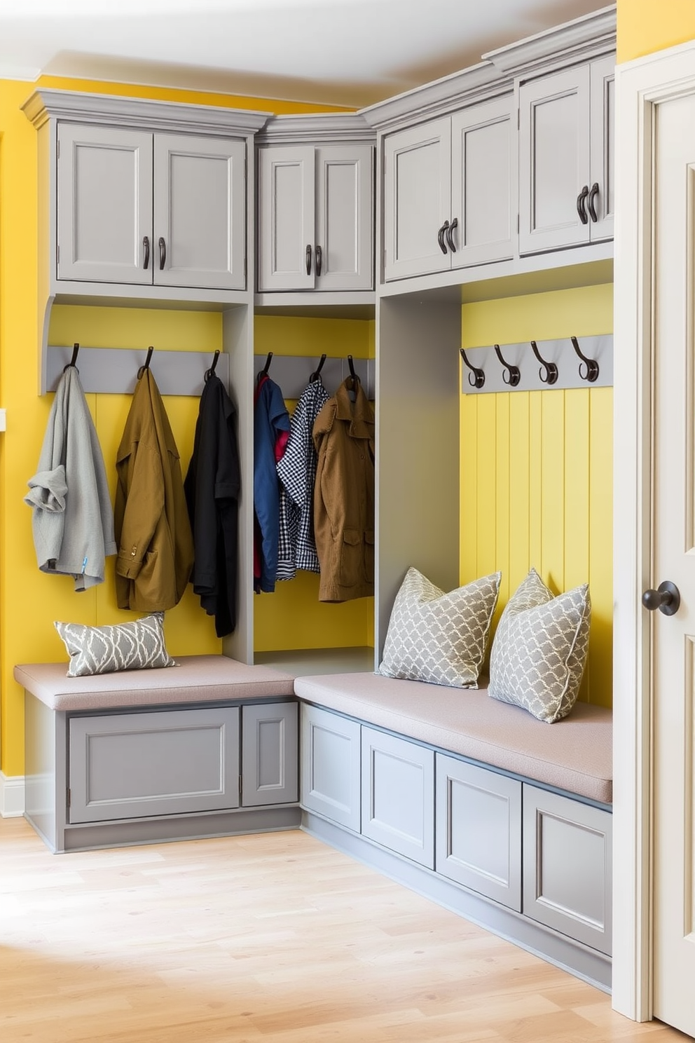 Yellow Mudroom Design Ideas 8