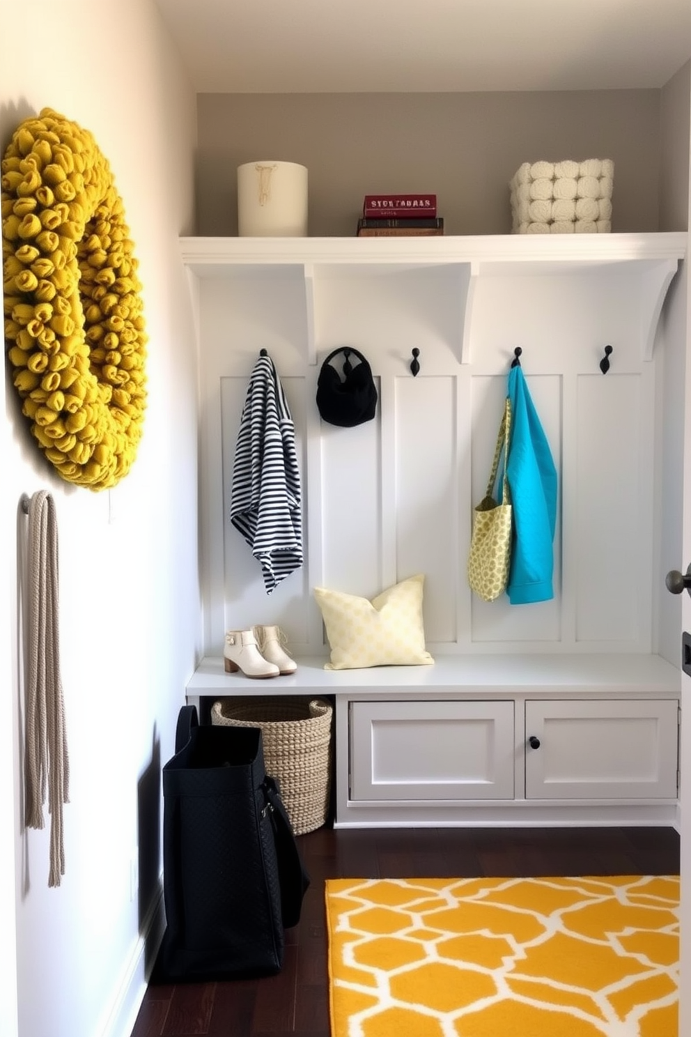 Yellow Mudroom Design Ideas 9