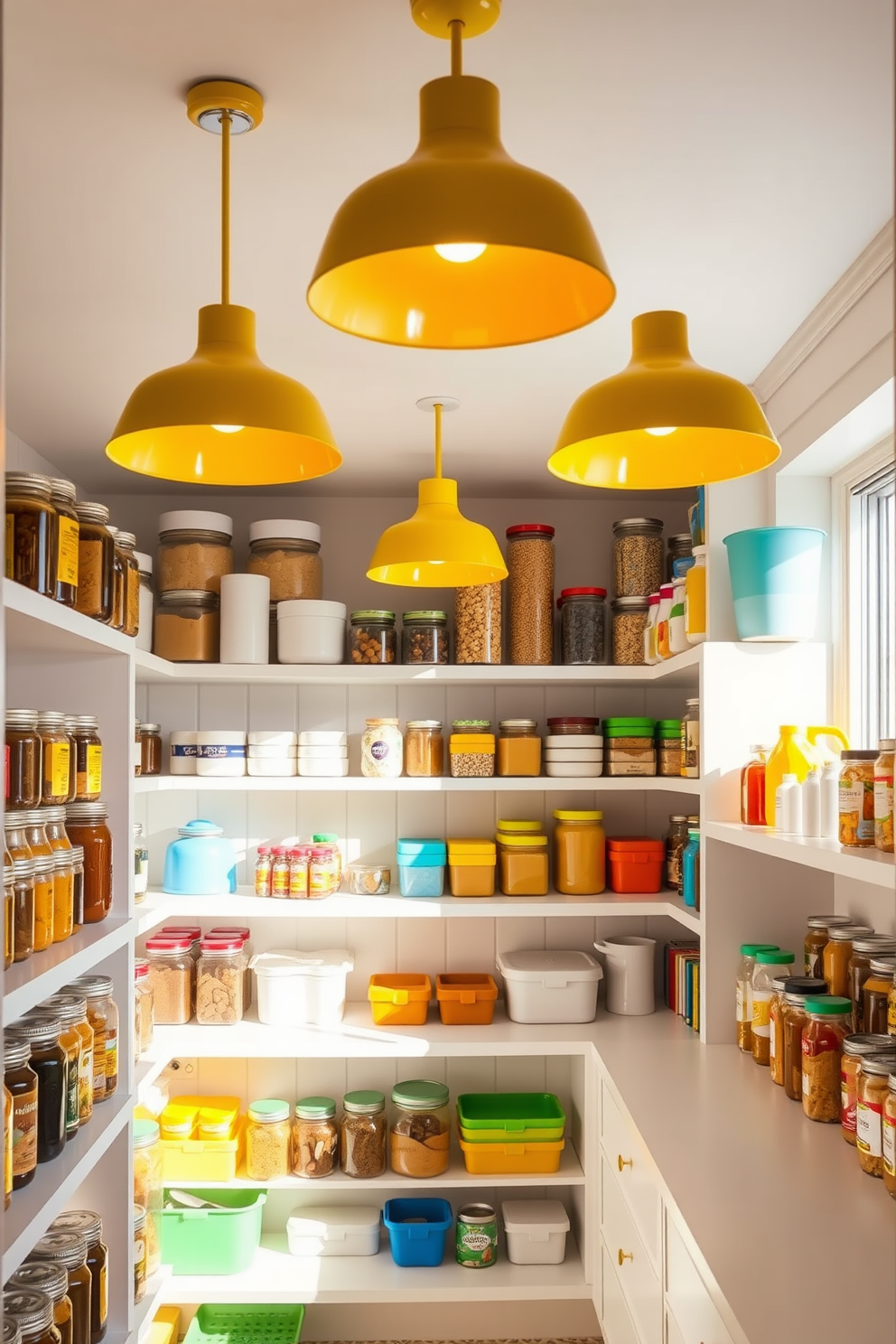 Yellow Pantry Design Ideas 11