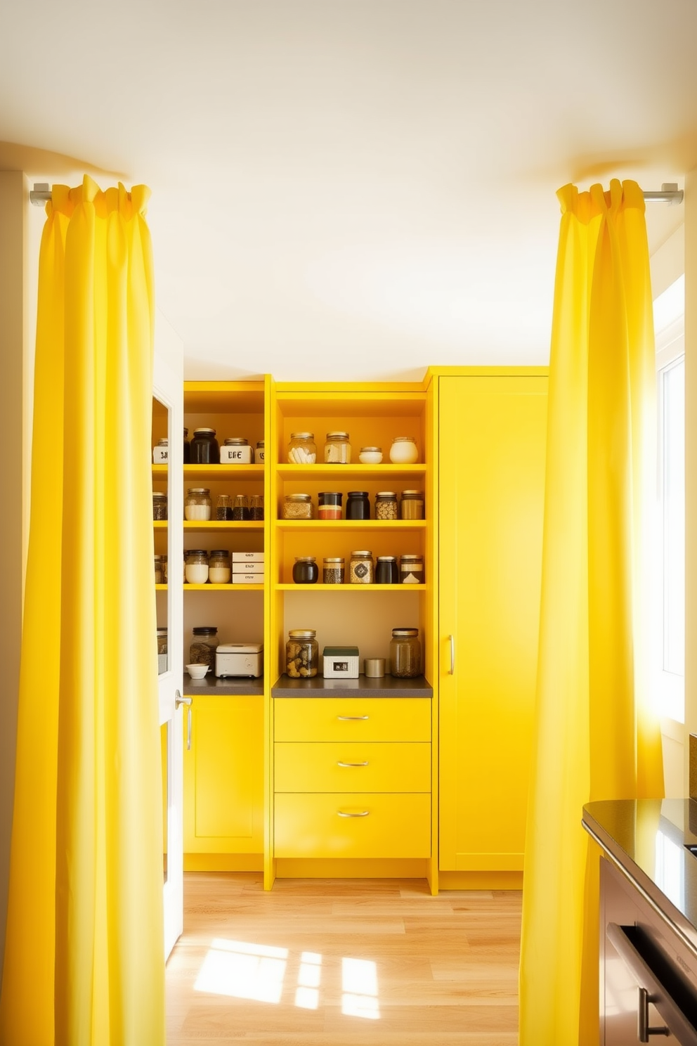 Yellow Pantry Design Ideas 14