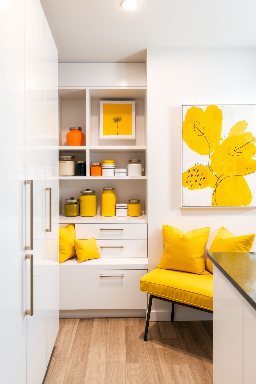 Yellow Pantry Design Ideas 19