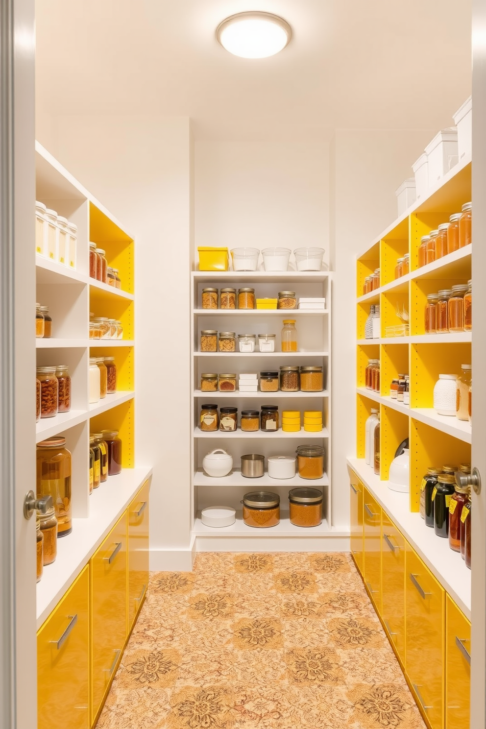 Yellow Pantry Design Ideas 23