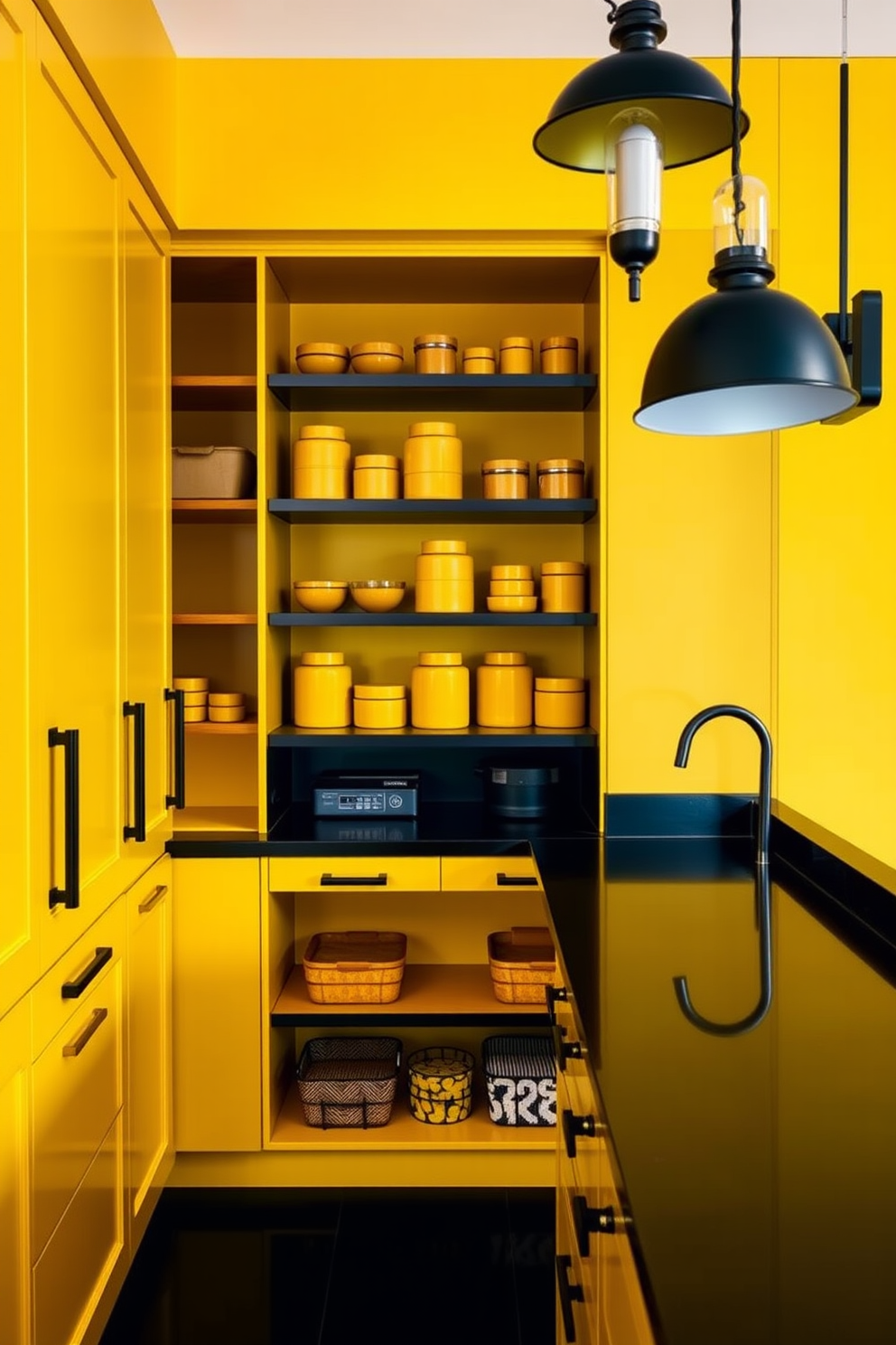 Yellow Pantry Design Ideas 29