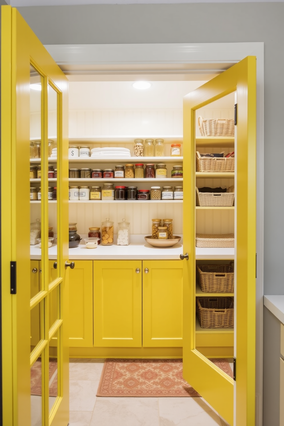 Yellow Pantry Design Ideas 4