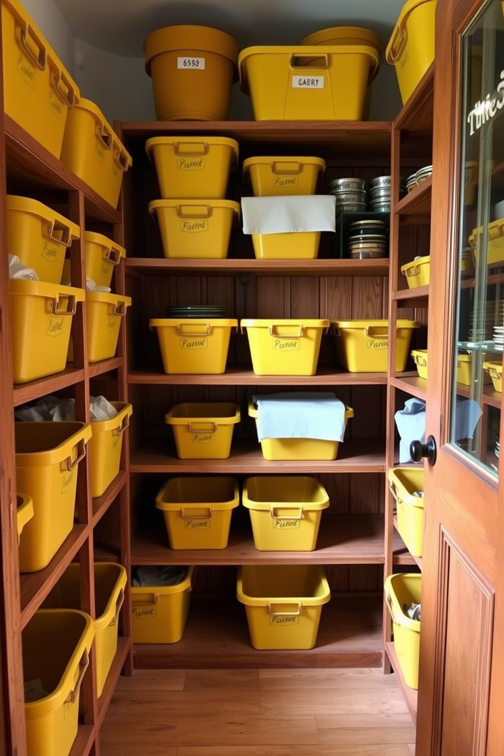 Yellow Pantry Design Ideas 8