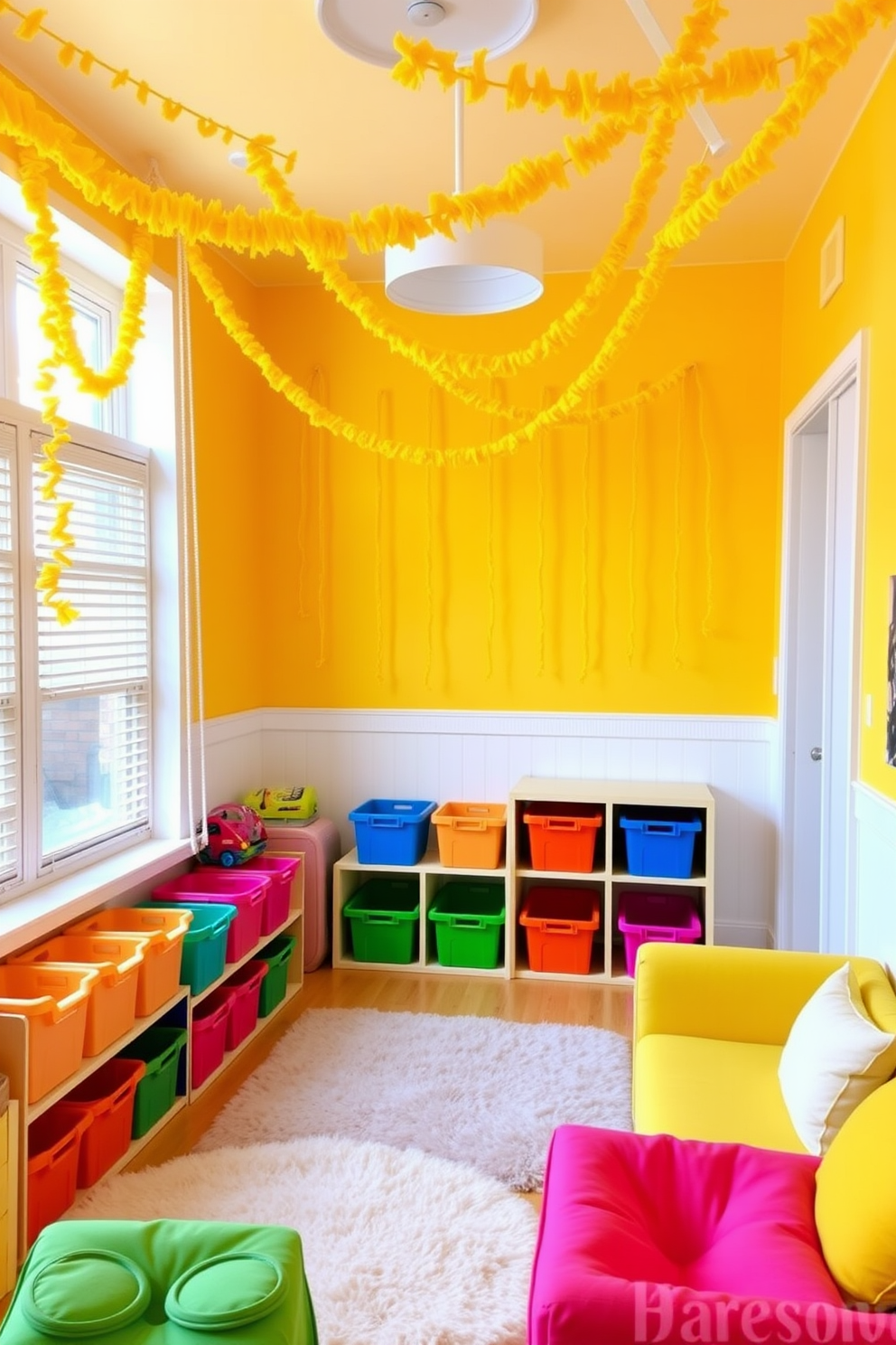 Yellow Playroom Design Ideas 24