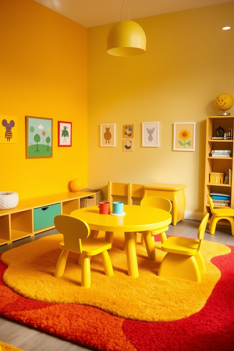 Yellow Playroom Design Ideas 8