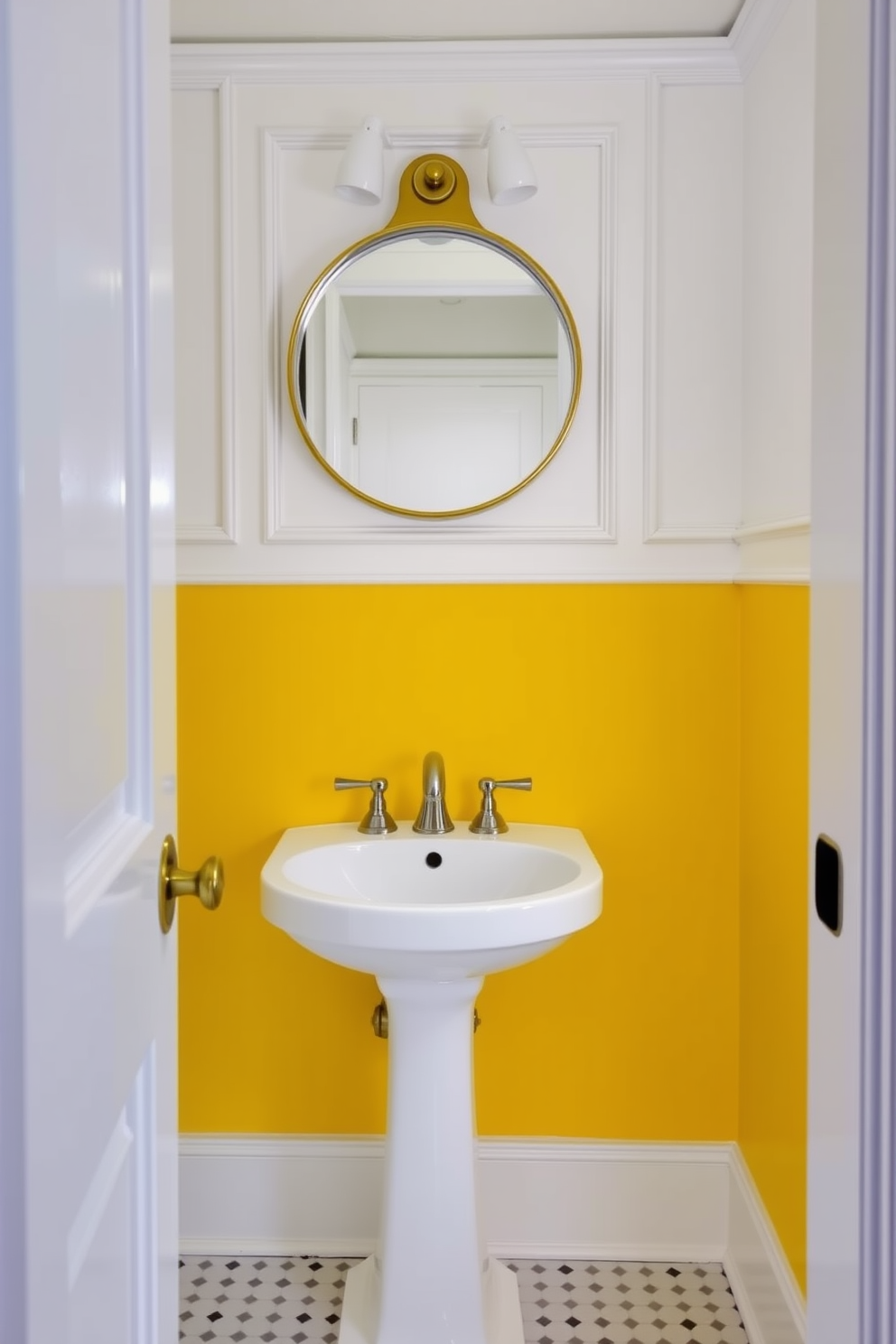 Yellow Powder Room Design Ideas 1