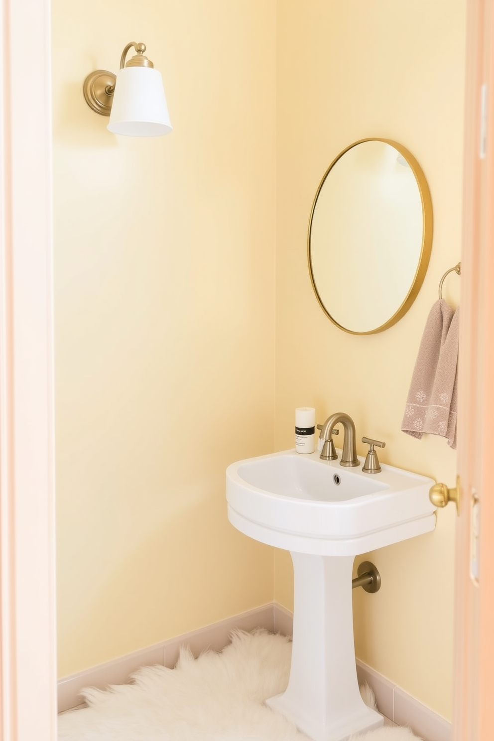 Yellow Powder Room Design Ideas 10