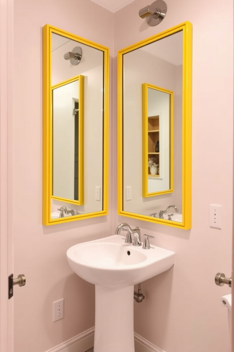 Yellow Powder Room Design Ideas 11