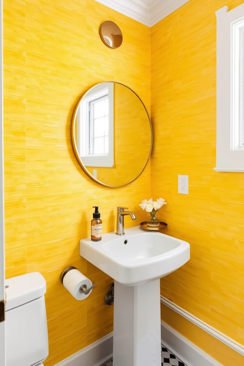 Yellow Powder Room Design Ideas 12