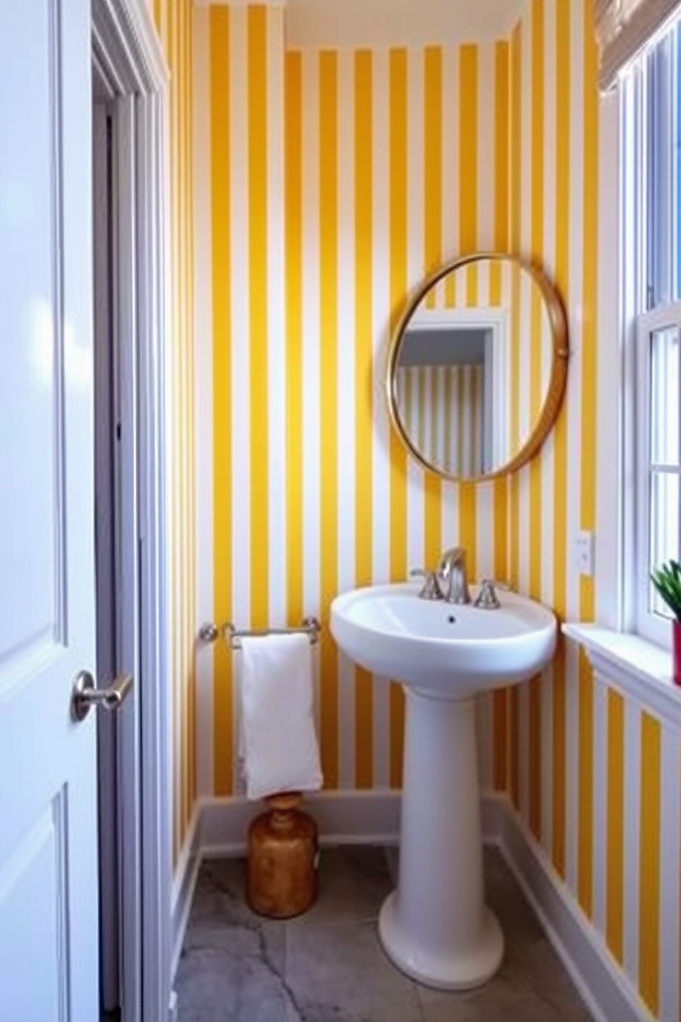 Yellow Powder Room Design Ideas 19