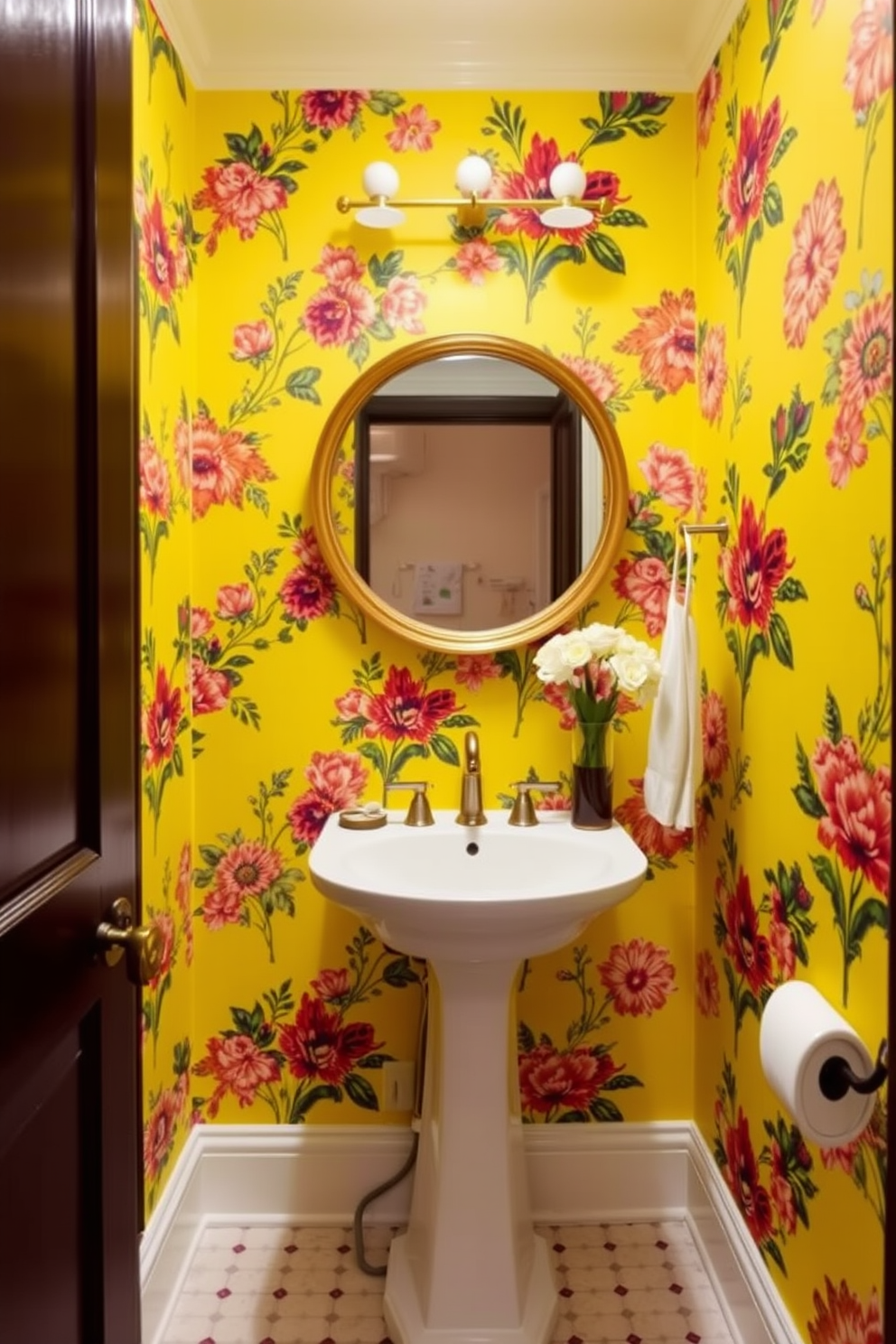 Yellow Powder Room Design Ideas 3