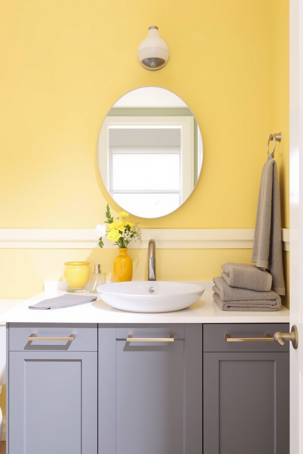 Yellow Powder Room Design Ideas 4