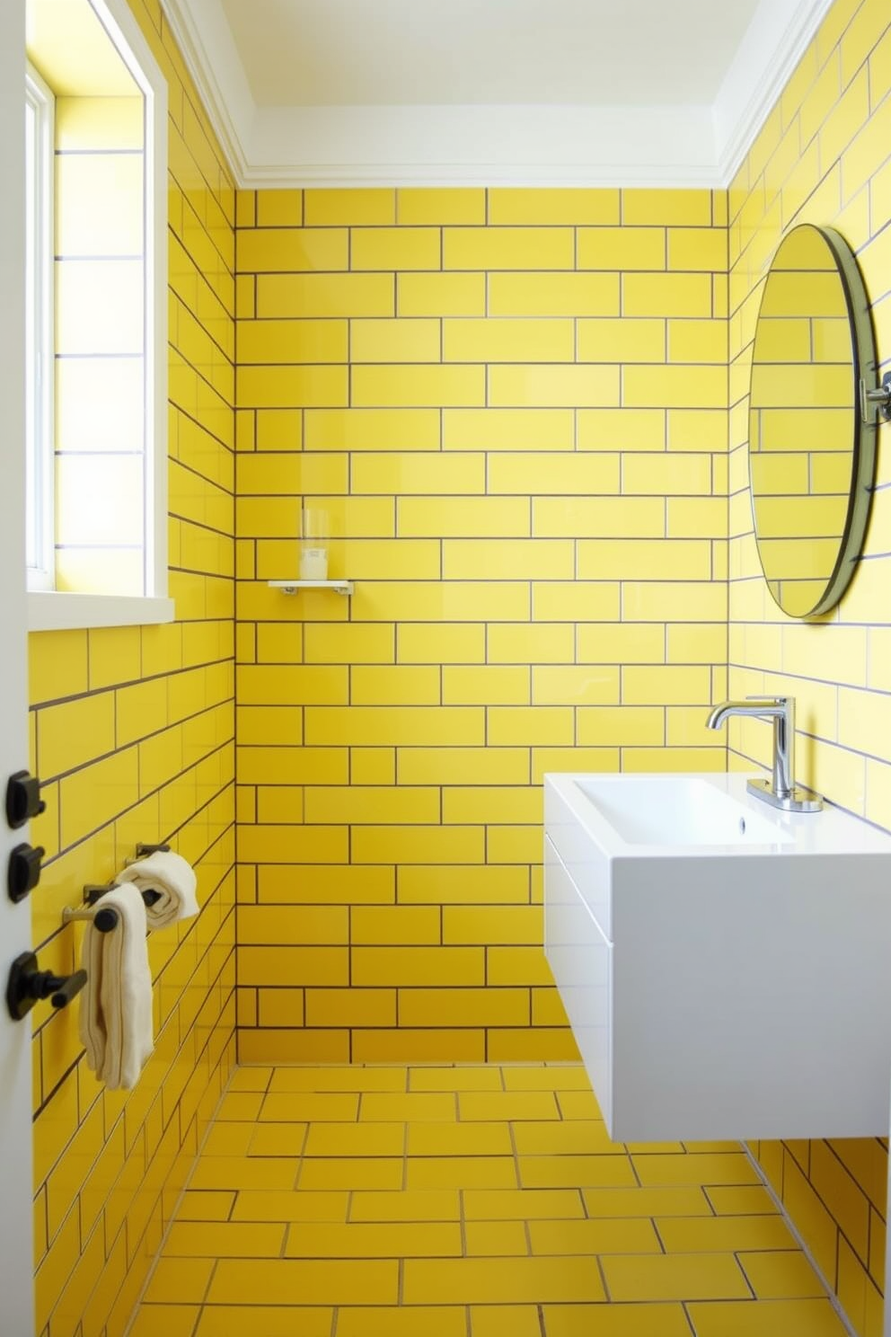 Yellow Powder Room Design Ideas 5