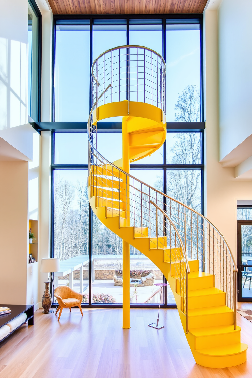 Yellow Staircase Design Ideas 1