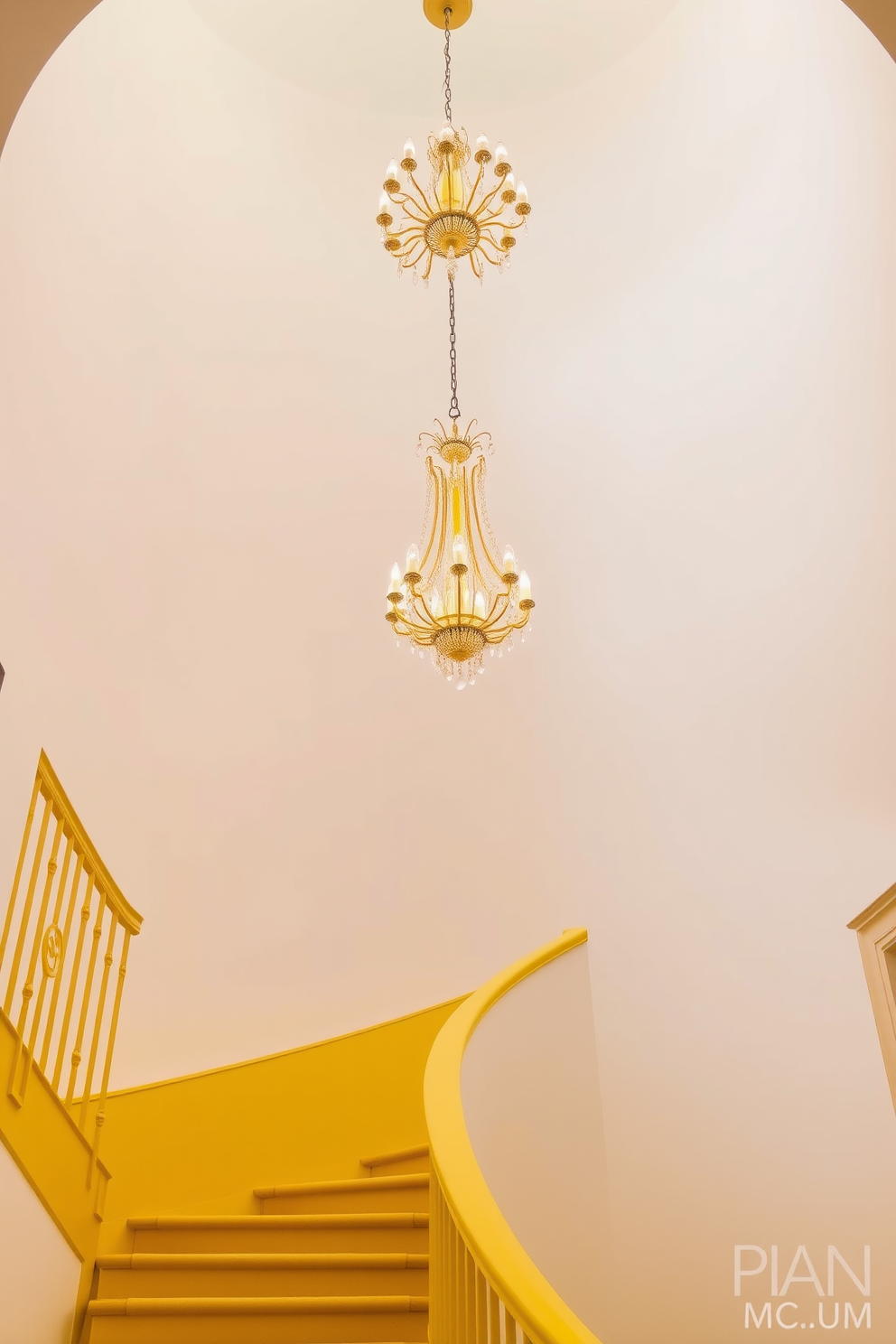 Yellow Staircase Design Ideas 10