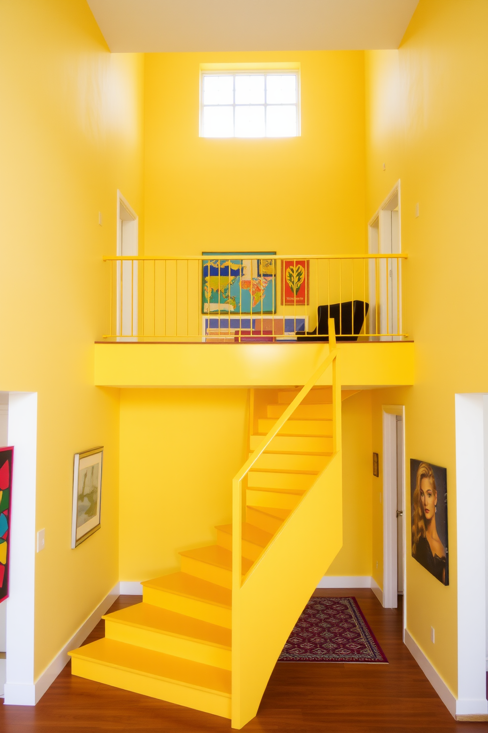 Yellow Staircase Design Ideas 11