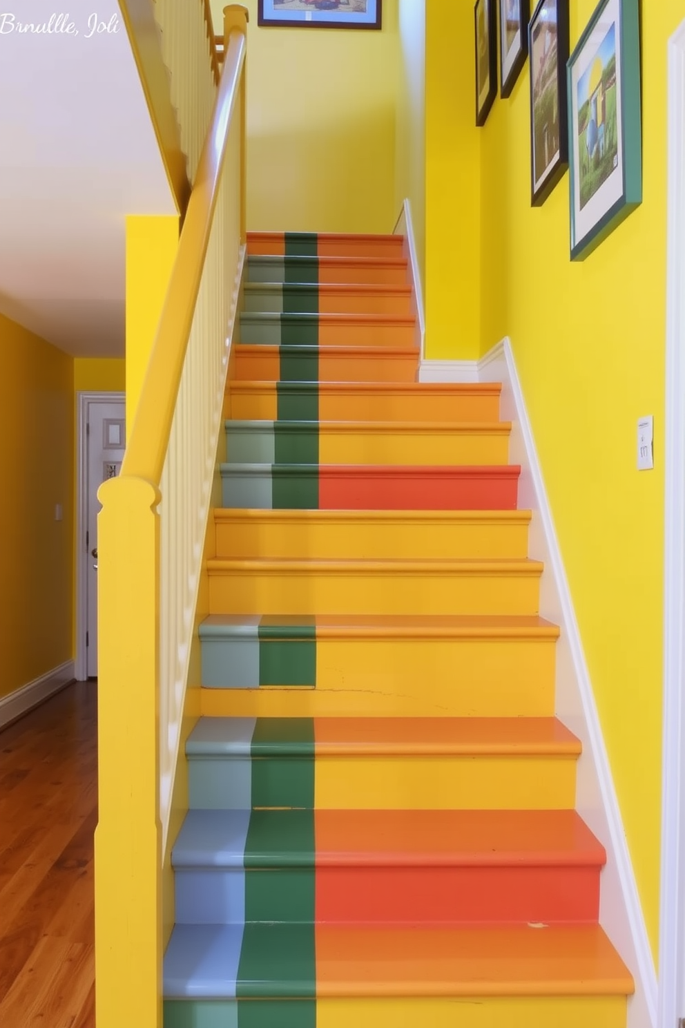 Yellow Staircase Design Ideas 13