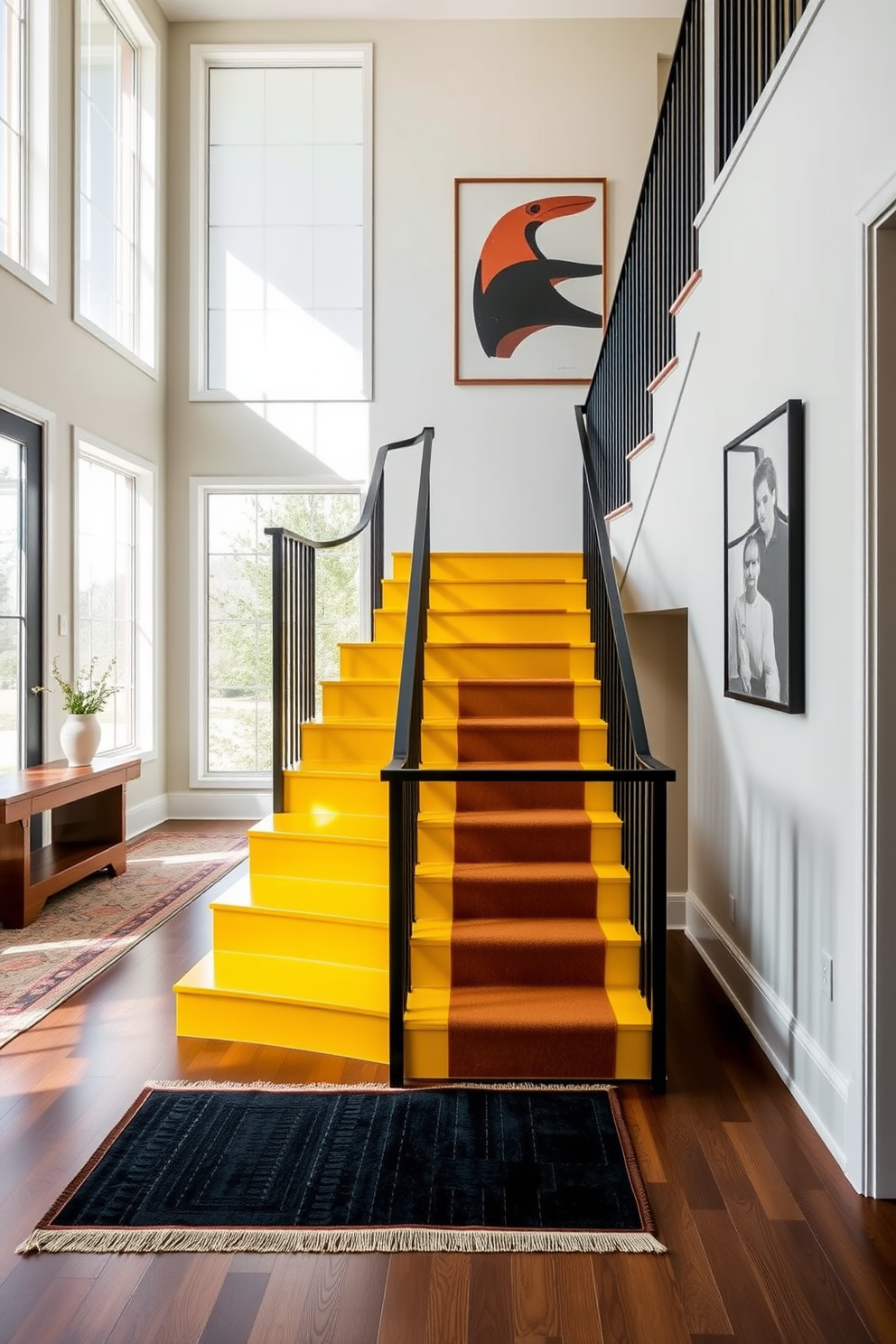 Yellow Staircase Design Ideas 14