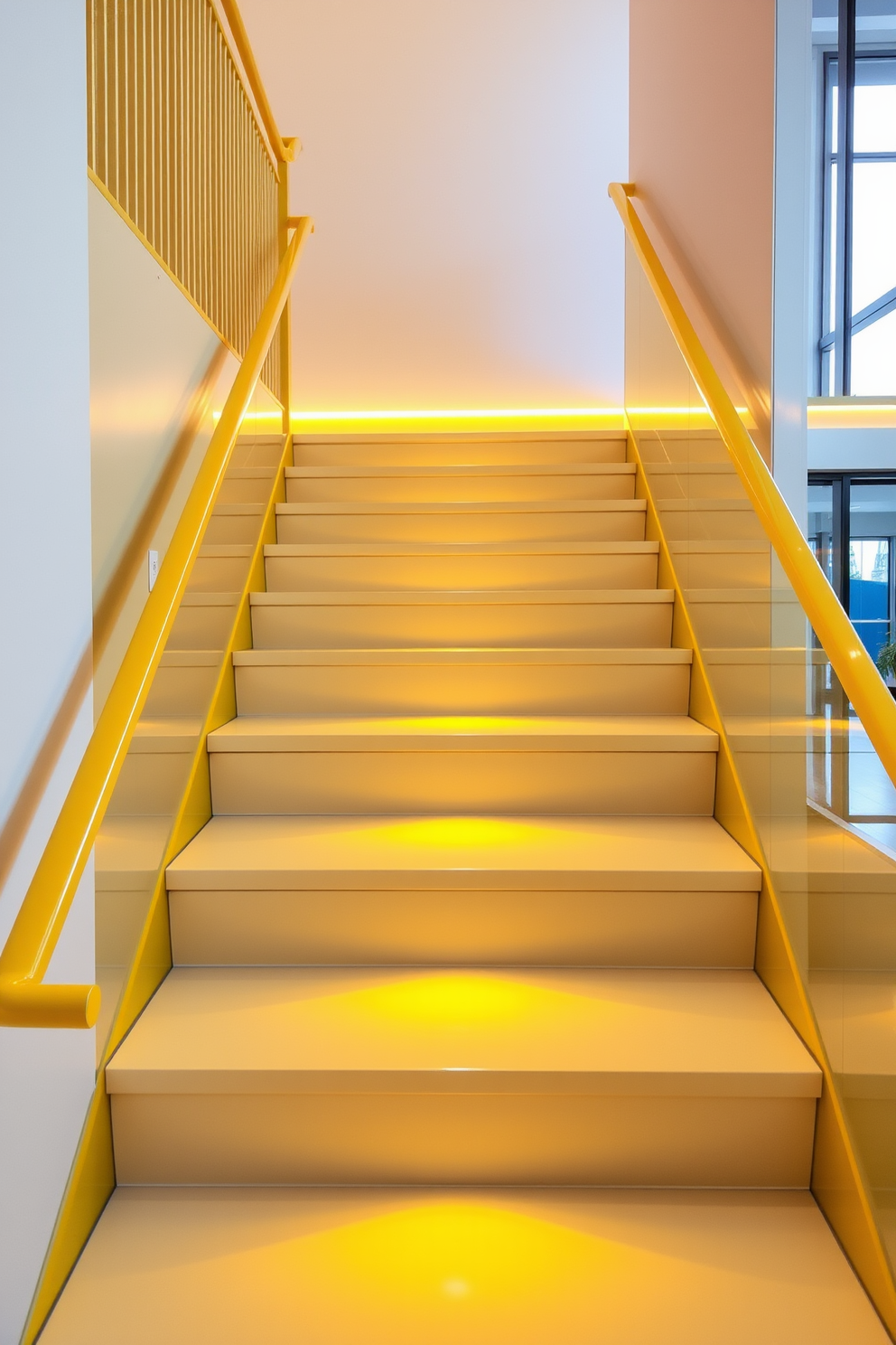 Yellow Staircase Design Ideas 17