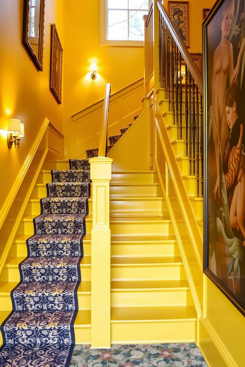 Yellow Staircase Design Ideas 19