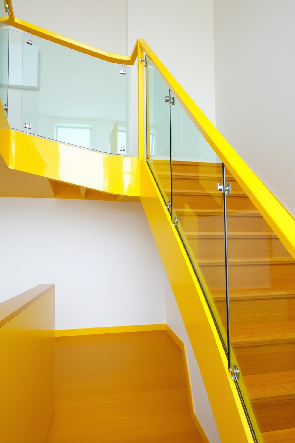 Yellow Staircase Design Ideas 20