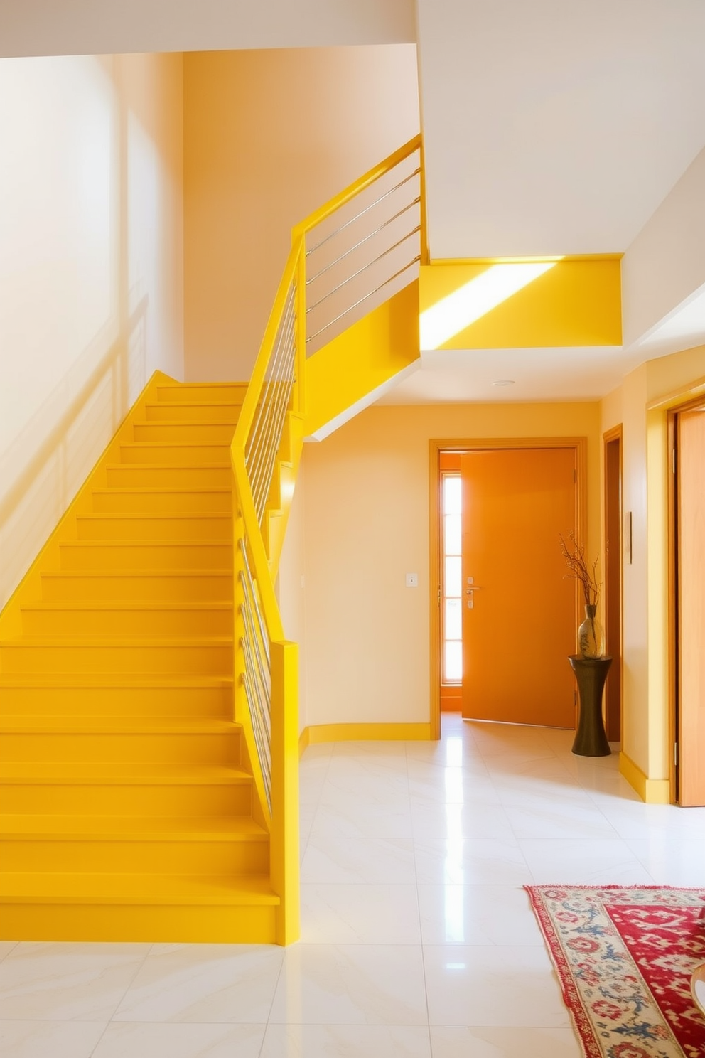 Yellow Staircase Design Ideas 22