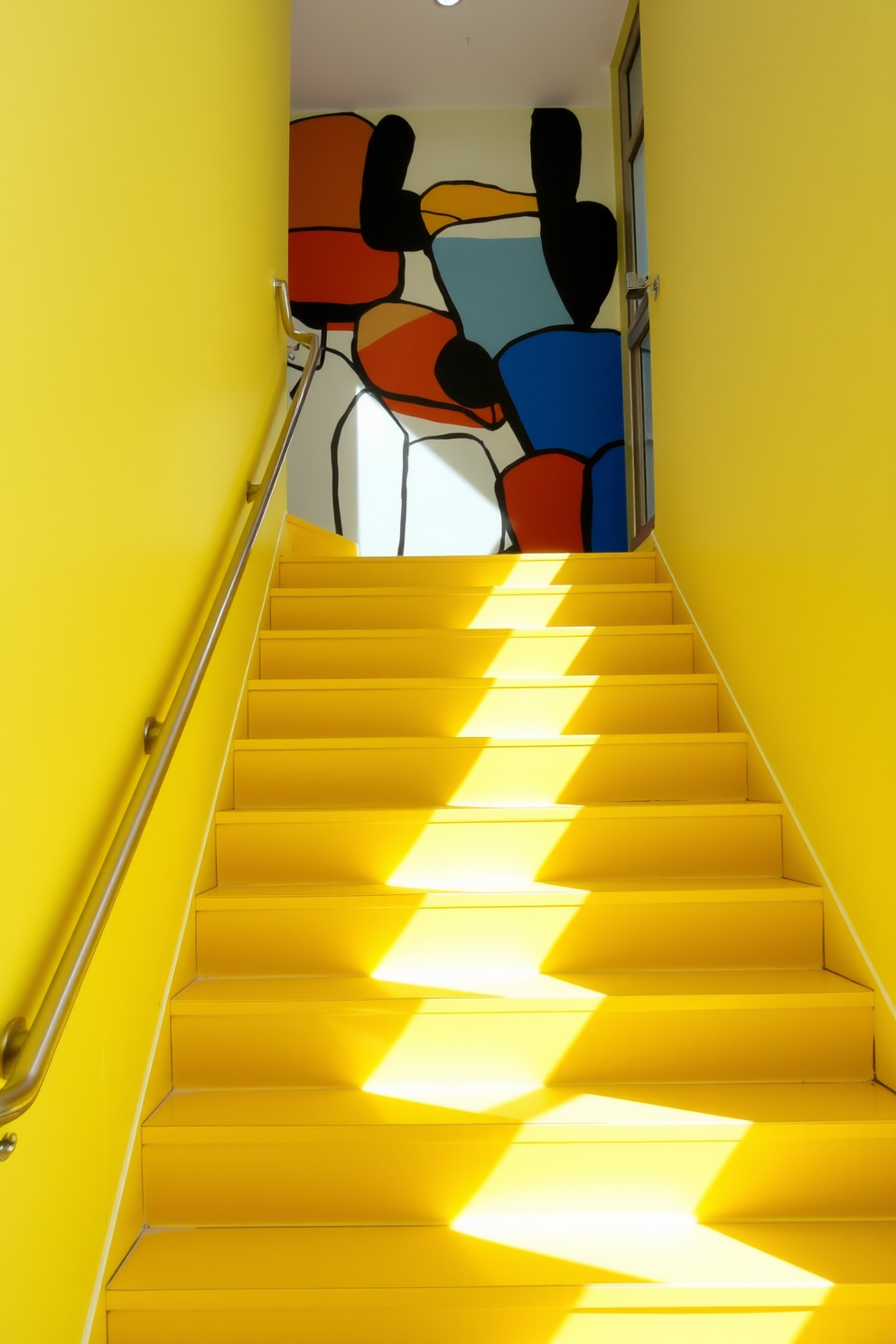 Yellow Staircase Design Ideas 23