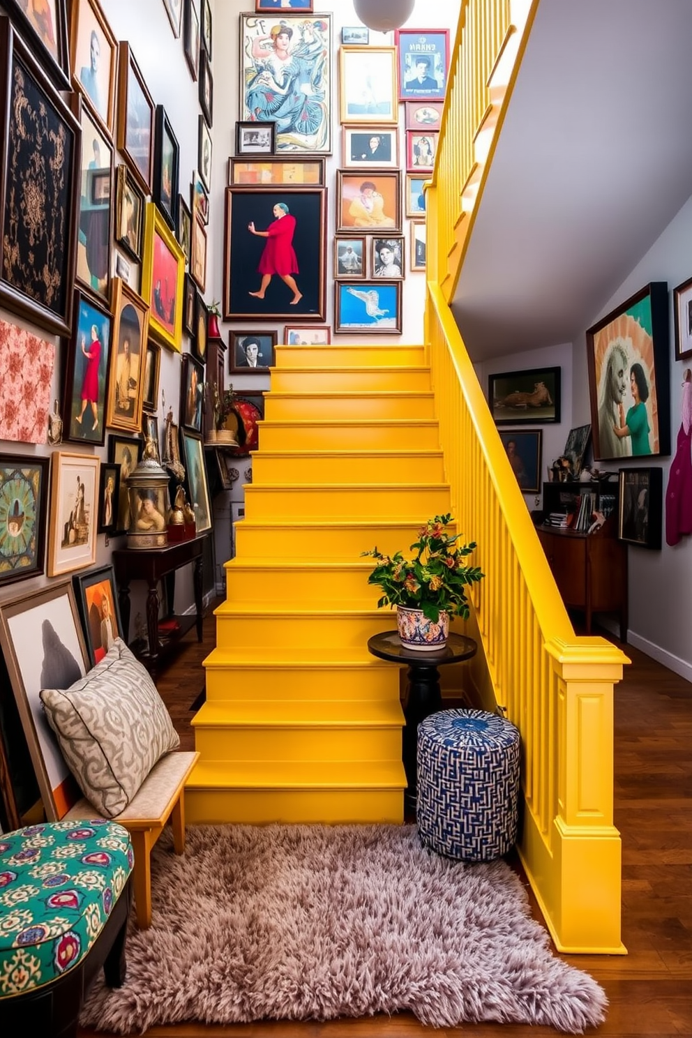 Yellow Staircase Design Ideas 24