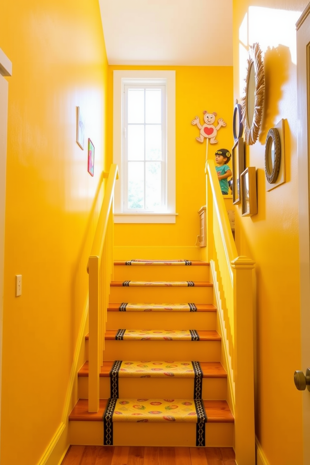 Yellow Staircase Design Ideas 29