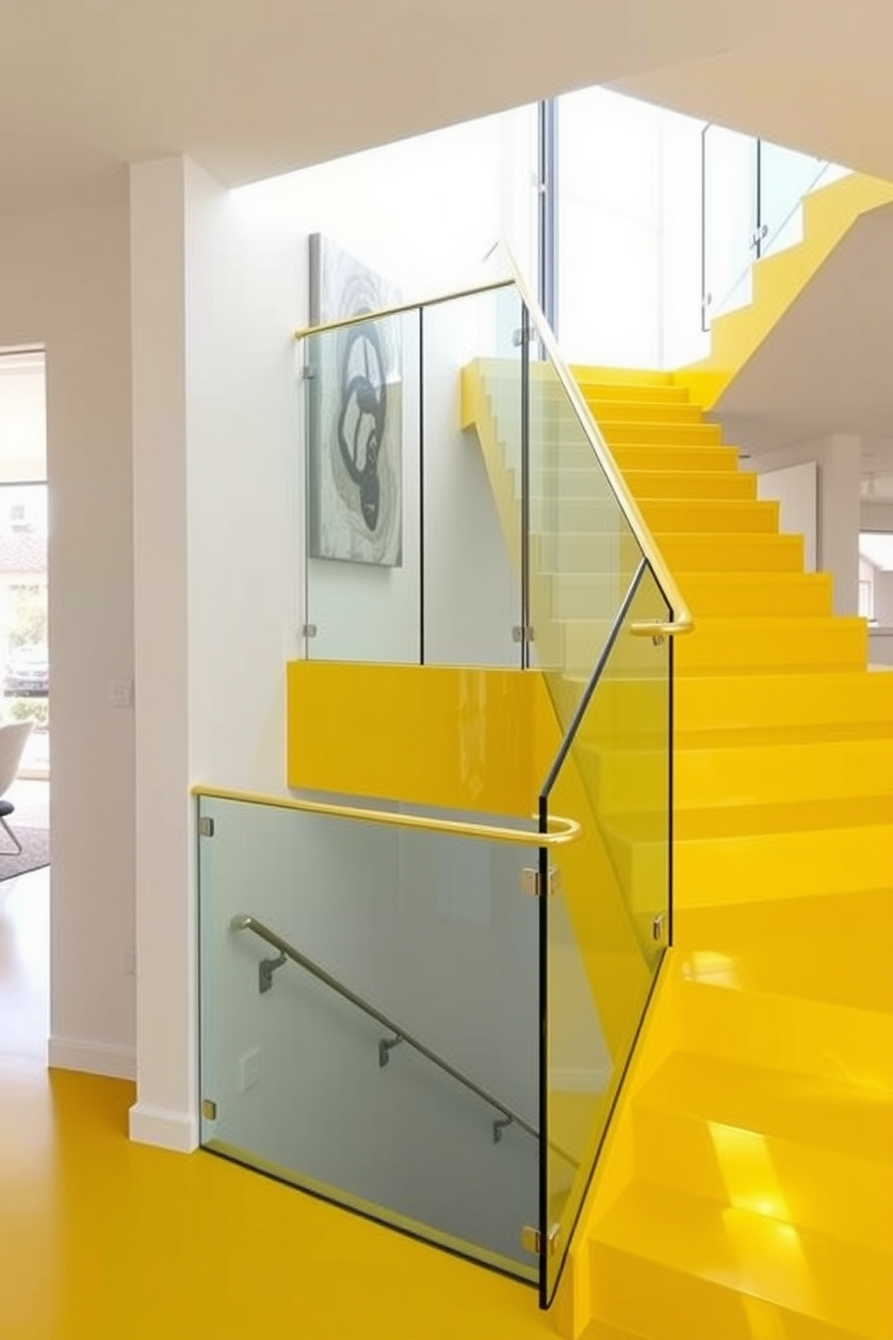 Yellow Staircase Design Ideas 3