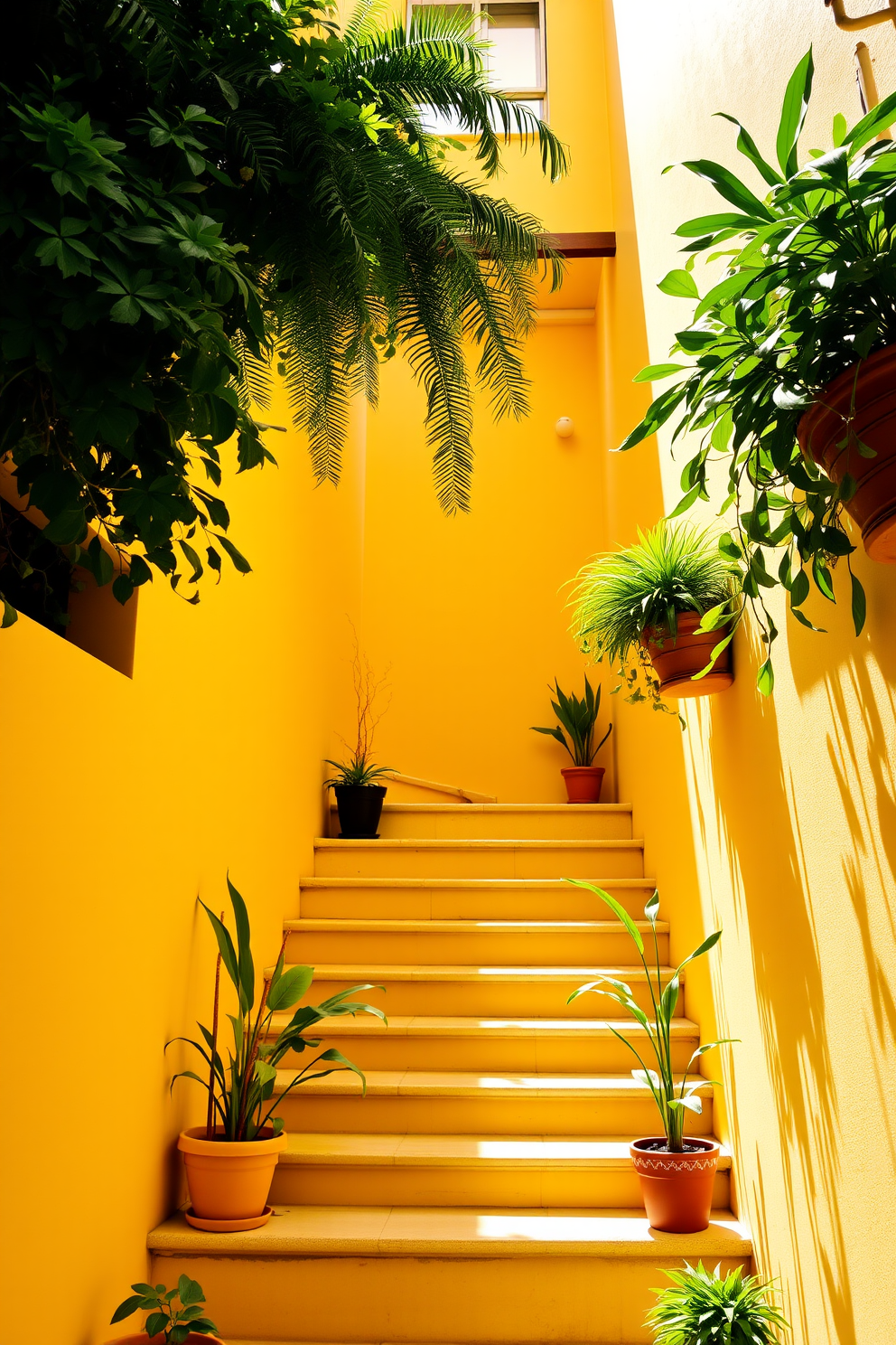 Yellow Staircase Design Ideas 6