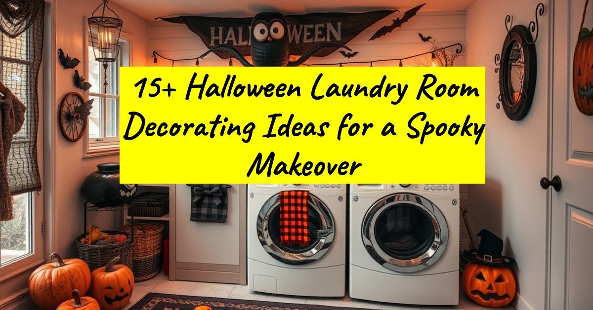 15+ Halloween Laundry Room Decorating Ideas for a Spooky Makeover