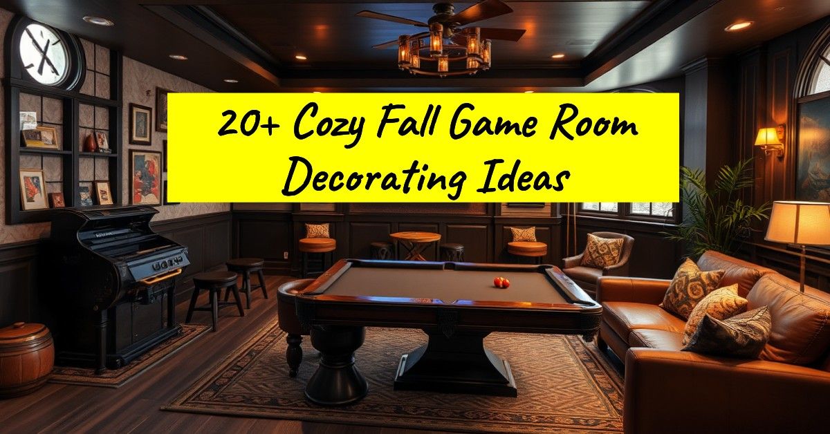 20+ Cozy Fall Game Room Decorating Ideas